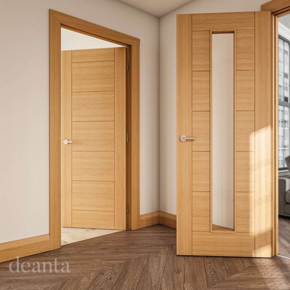 B-Grade Oak Internal Fully Finished Seville 7 Panel Door (38437)