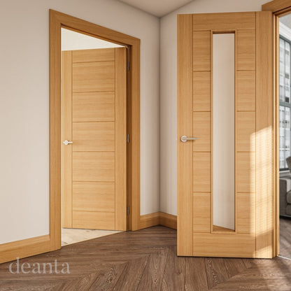 B-Grade Oak Internal Fully Finished Seville 7 Panel Door (38437)
