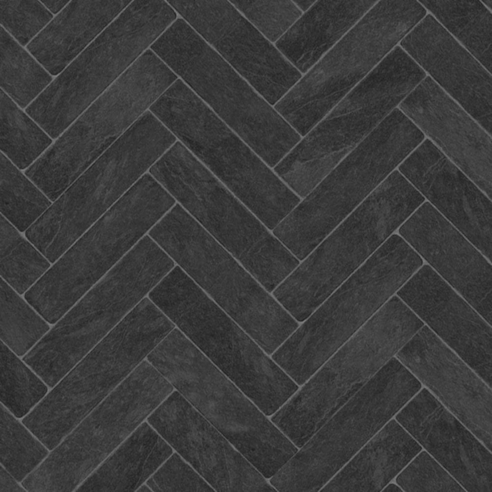 Black - Stone Effects Water-resistant 8mm Matt Laminate Flooring (84215)