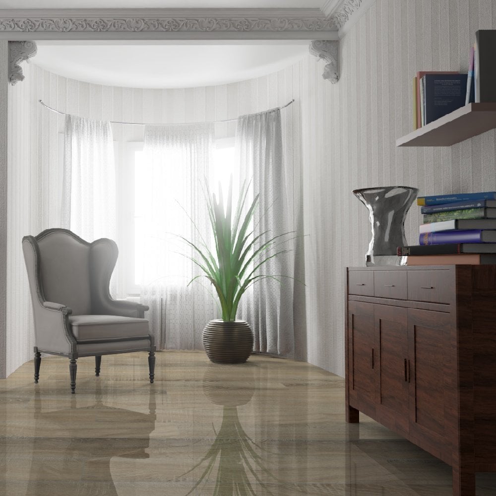 Sonoma Oak - Lustre 8mm High Gloss Laminate Flooring (84875)