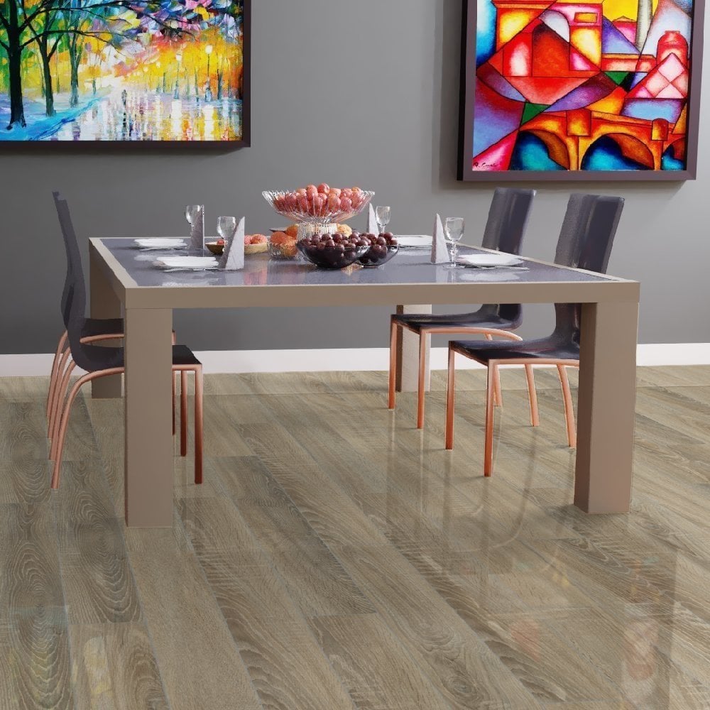 Sonoma Oak - Lustre 8mm High Gloss Laminate Flooring (84875)