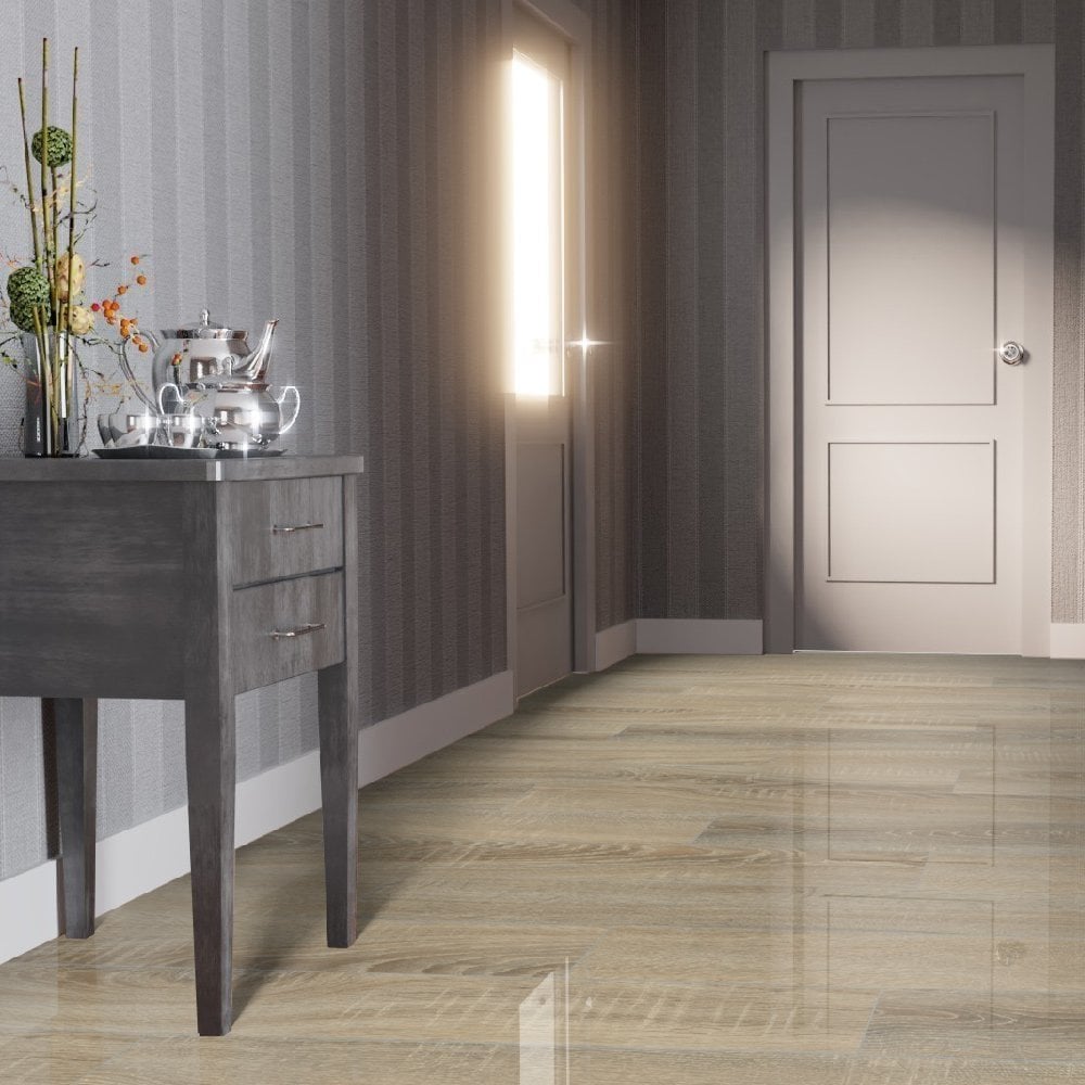 Sonoma Oak - Lustre 8mm High Gloss Laminate Flooring (84875)
