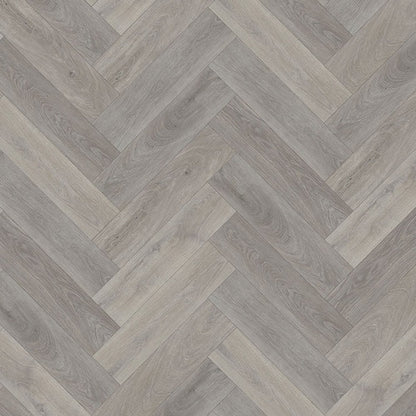 Light Grey Oak - Herringbone SPC 5.5mm Rigid Core Vinyl Flooring (85860)