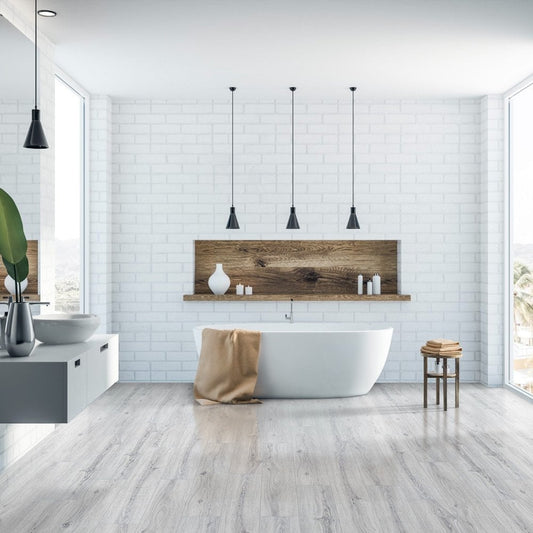 Glacier Oak - Lustre 8mm High Gloss Laminate Flooring (89182)