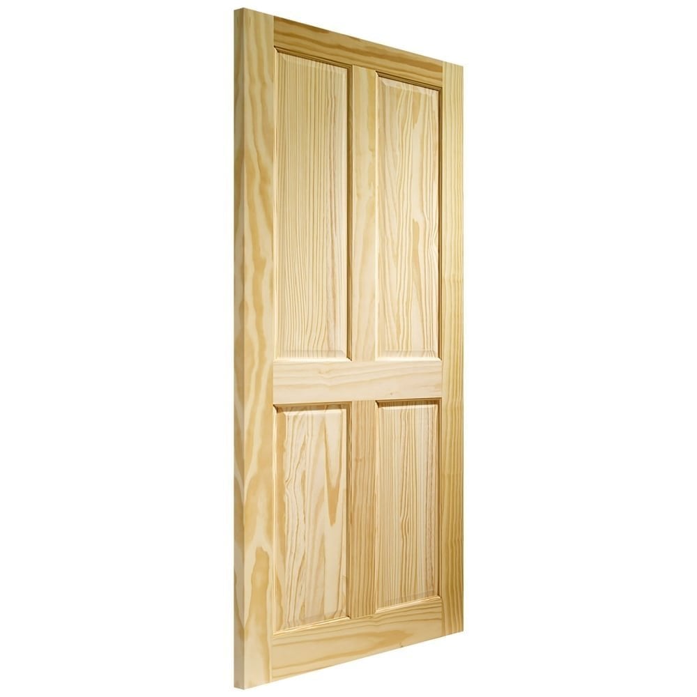 Clear Pine Internal Unfinished Malton 4 Panel Door (93646)