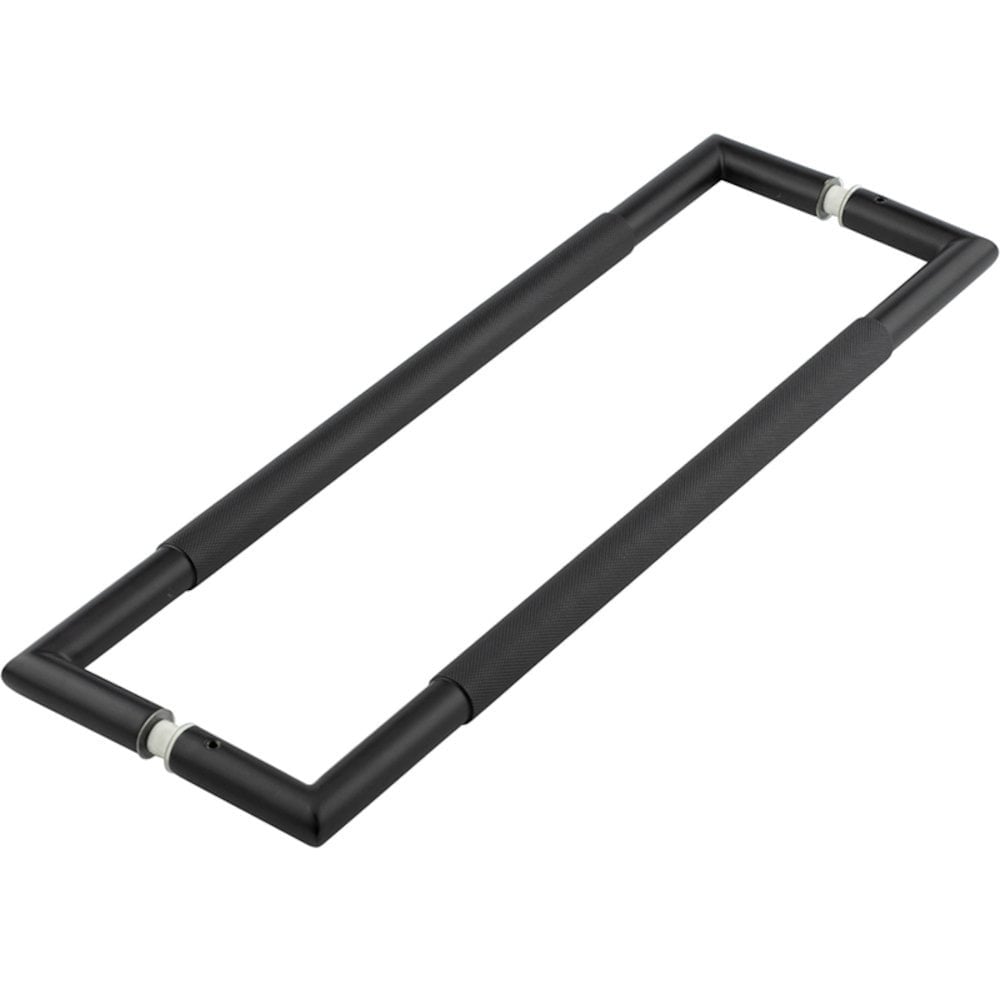 Nero 443mm Mitred Knurled Pull Handle Pair, Matt Black (JMB9)