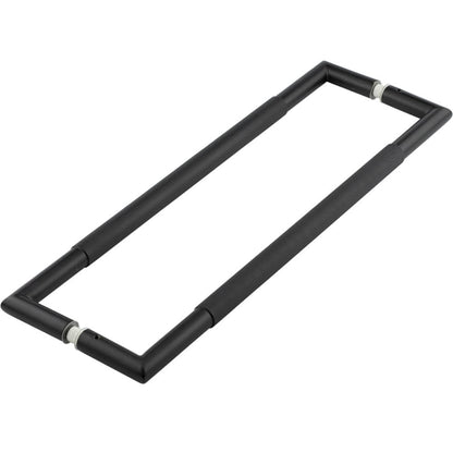 Nero 443mm Mitred Knurled Pull Handle Pair, Matt Black (JMB9)
