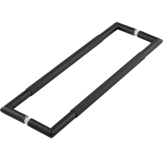 Nero 443mm Mitred Knurled Pull Handle Pair, Matt Black (JMB9)