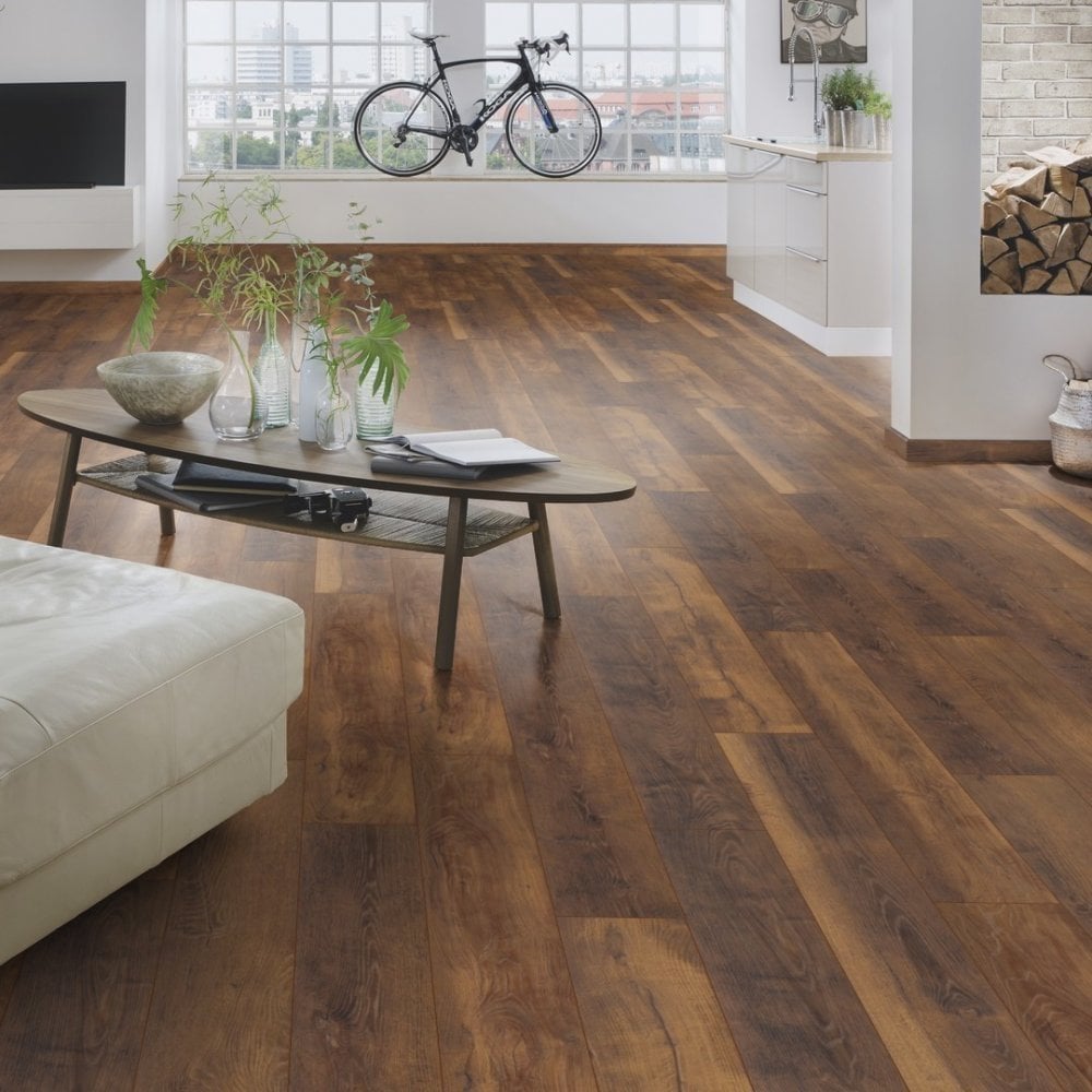 Laguna Oak - Atlantic 10mm Handscraped Moisture Resistant Laminate Flooring (122469)