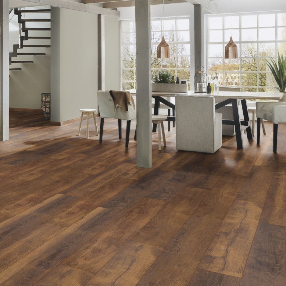 Laguna Oak - Atlantic 10mm Handscraped Moisture Resistant Laminate Flooring (122469)