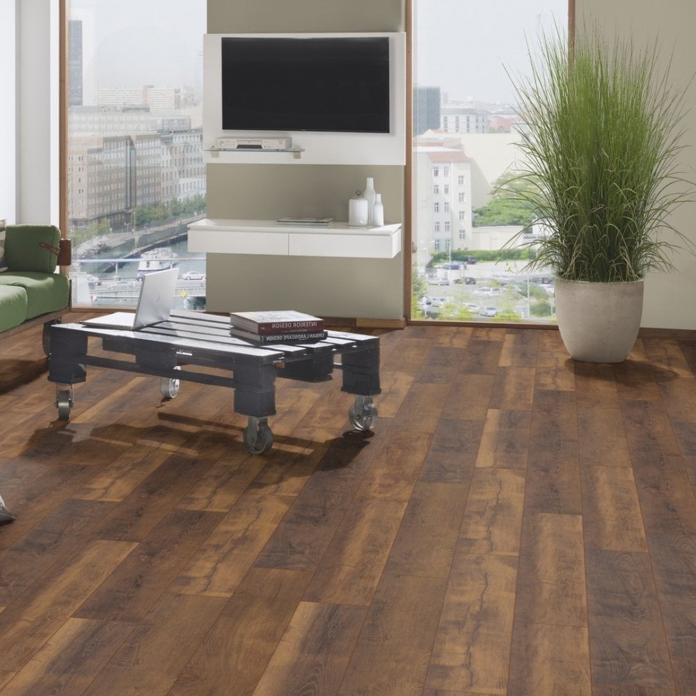 Laguna Oak - Atlantic 10mm Handscraped Moisture Resistant Laminate Flooring (122469)