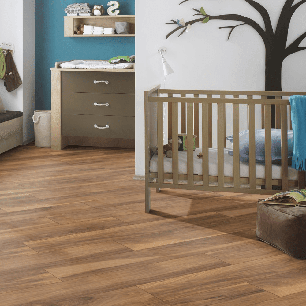 Krono Original | Appalachian Hickory Atlantic 10mm Handscraped Moisture Resistant Laminate Sample - 8155 (SKU-344609)