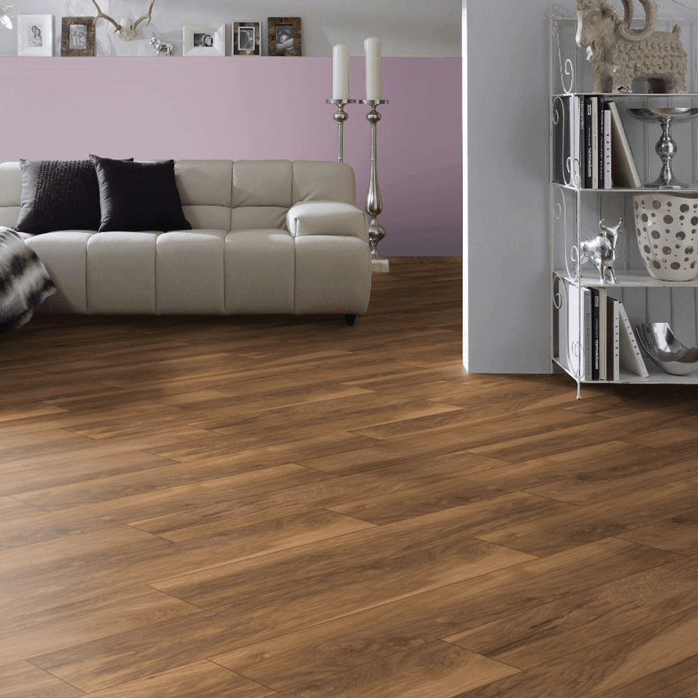 Krono Original | Appalachian Hickory Atlantic 10mm Handscraped Moisture Resistant Laminate Sample - 8155 (SKU-344609)