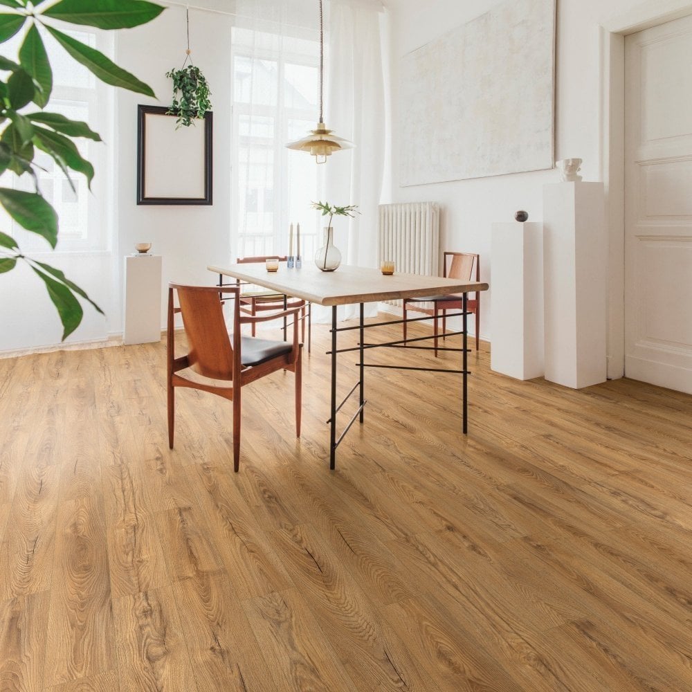 Krono Original | Inca Carpenter Oak Atlantic 10mm Handscraped Moisture Resistant Laminate Sample - K476 (SKU-344666)
