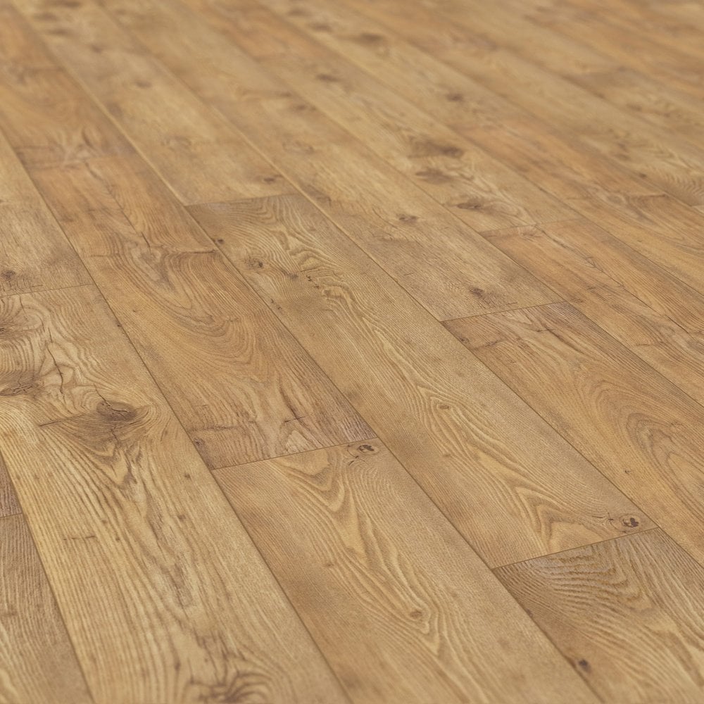 Krono Original | Tawny Chestnut Atlantic 10mm Handscraped Moisture Resistant Laminate Sample - 55347 (SKU-344618)