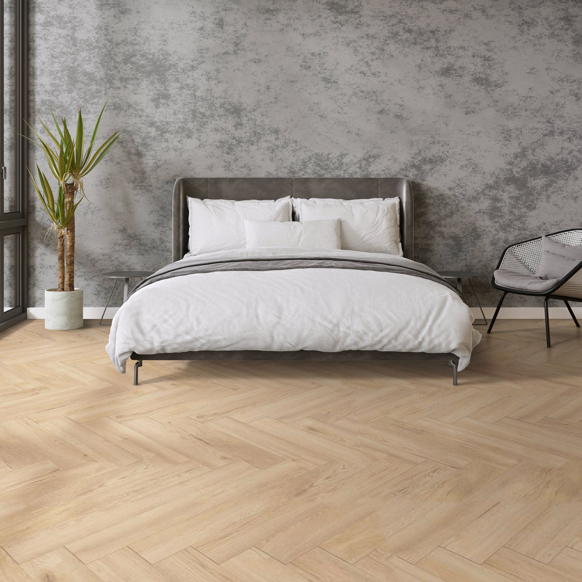 Kronotex Tolouse Oak - Herringbone 8mm Laminate Flooring (122369)