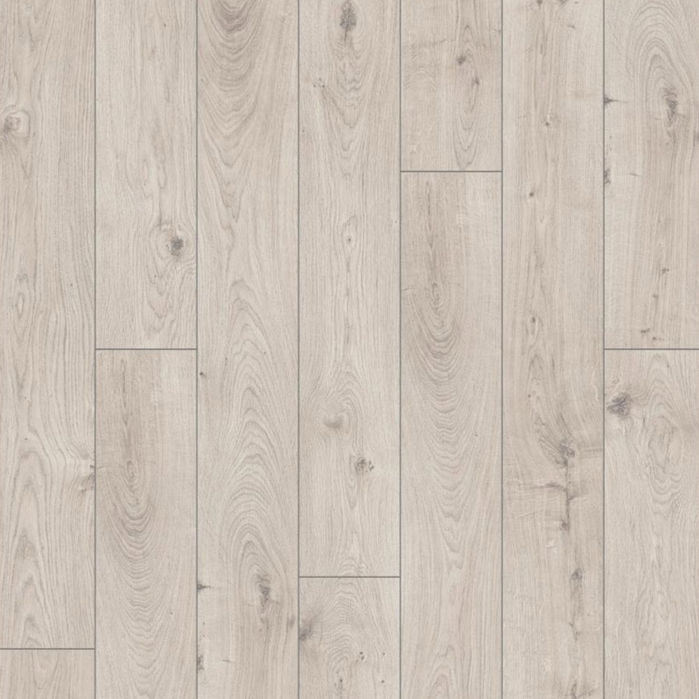 Everest Oak White - Mammut Long Plank 12mm Laminate Flooring (122379)