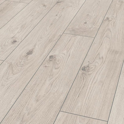 Everest Oak White - Mammut Long Plank 12mm Laminate Flooring (122379)