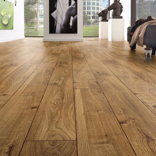 Everest Oak Bronze - Mammut Long Plank 12mm Laminate Flooring (122383)
