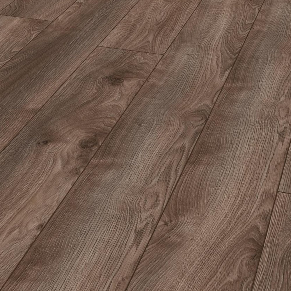 Macro Oak Grey - Mammut Long Plank 12mm Laminate Flooring (122385)