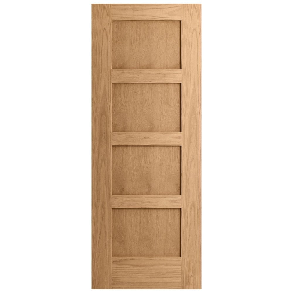 Oak Internal Unfinished Shaker Made-to-Measure FD30 Fire Door (122633)