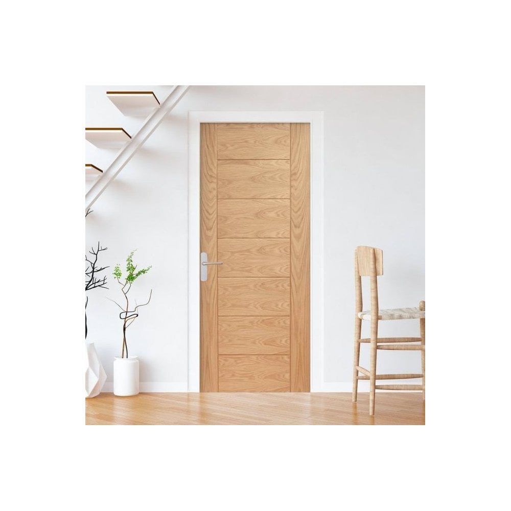 Oak Internal Fully Finished Pedrena Made-to-Measure FD30 Fire Door (122653)
