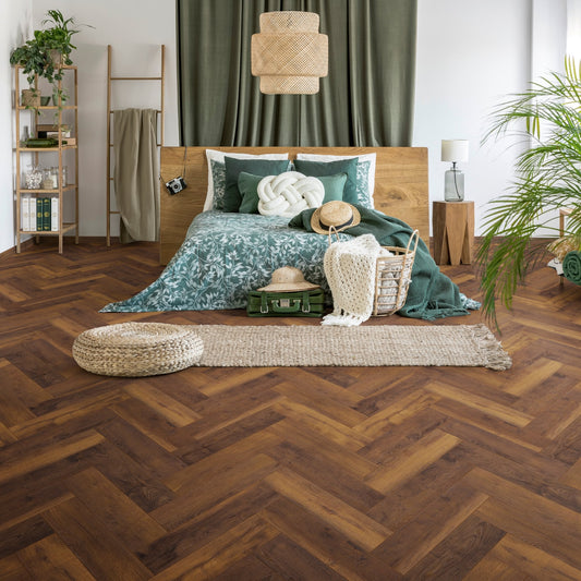 Krono Original | Laguna Oak Herringbone 8mm Laminate Sample - K411 (SKU-344642)