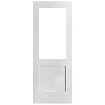 External White Painted Composite 2xG Clear Glass Door (121036)