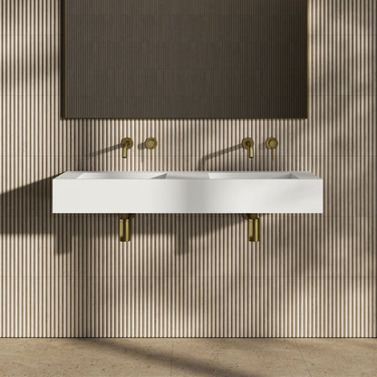 VIvienne Wall Hung Double Stone Basin 1200mm