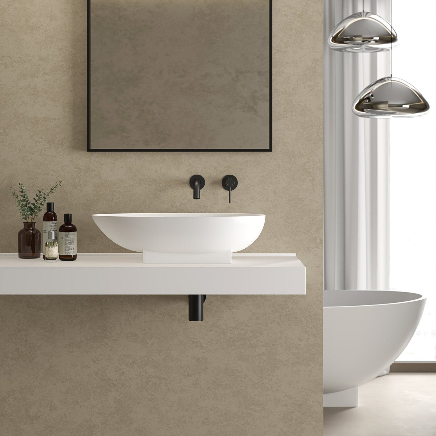 Summita Countertop Stone Basin 600mm