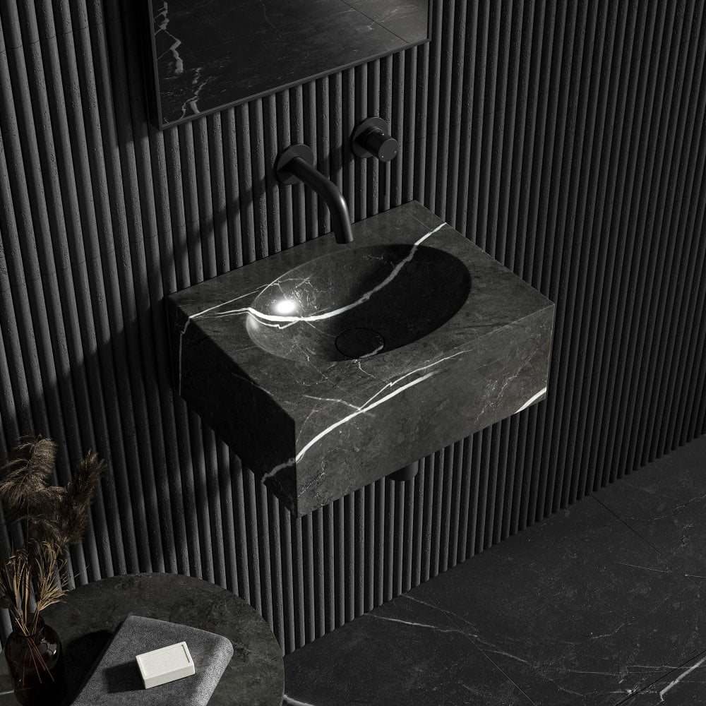 Horizon Pietra Grey Marble Wall Hung Basin 400mm