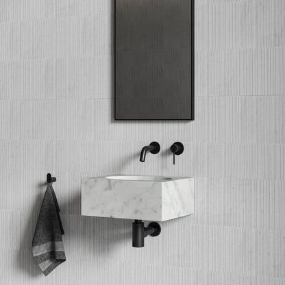 Horizon Carrara Marble Wall Hung Basin 400mm