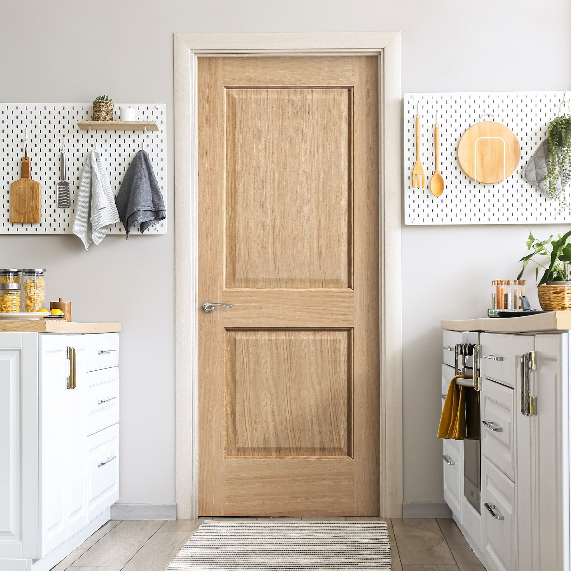 Jeld-Wen Oak Internal Unfinished 2 Panel Cambridge FD30 Fire Door