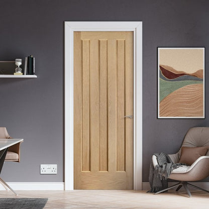 White Oak Internal Unfinished 3 Panel Aston Door (121769)