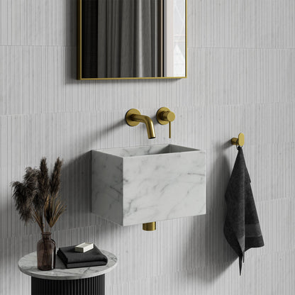 Melody Carrara Marble Wall Hung Basin 300mm