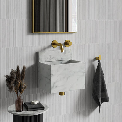 Melody Carrara Marble Wall Hung Basin 300mm