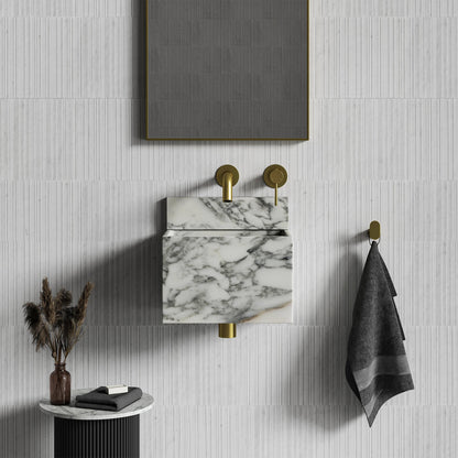 Melody Arabescato Marble Wall Hung Basin 300mm