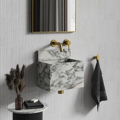 Melody Arabescato Marble Wall Hung Basin 300mm
