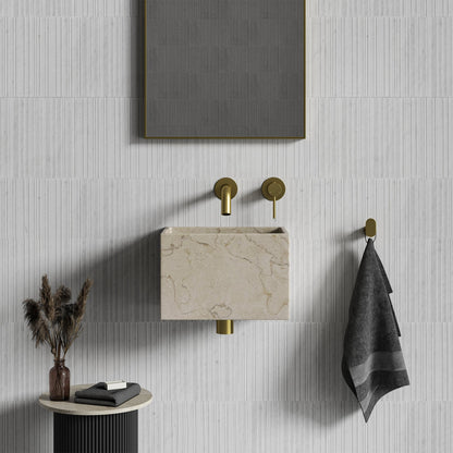 Melody Crema Marfil Marble Wall Hung Basin 300mm