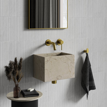 Melody Crema Marfil Marble Wall Hung Basin 300mm