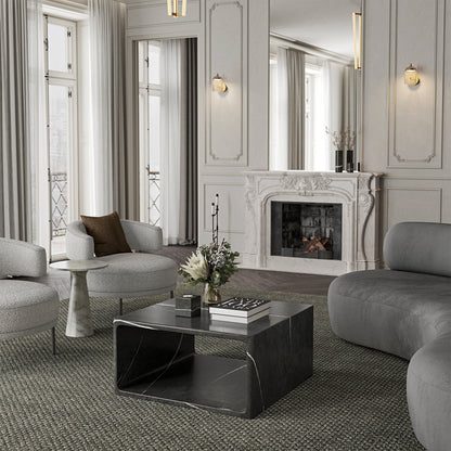 Tempo Pietra Grey Marble Coffee Table 800mm