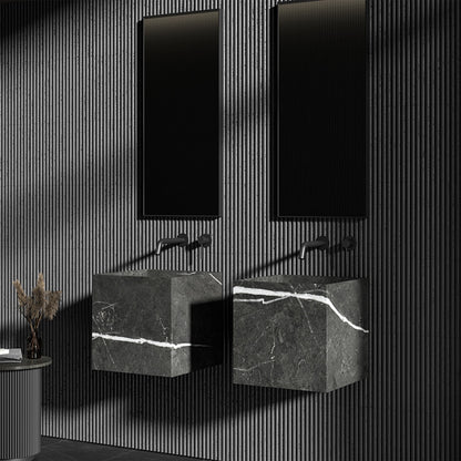 Ravine Pietra Grey Marble Wall Hung Basin 400mm