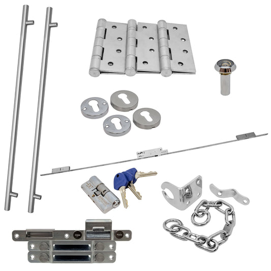 Circular Autolock 1500mm External Pull Handle Set - Satin Stainless Steel (122900)