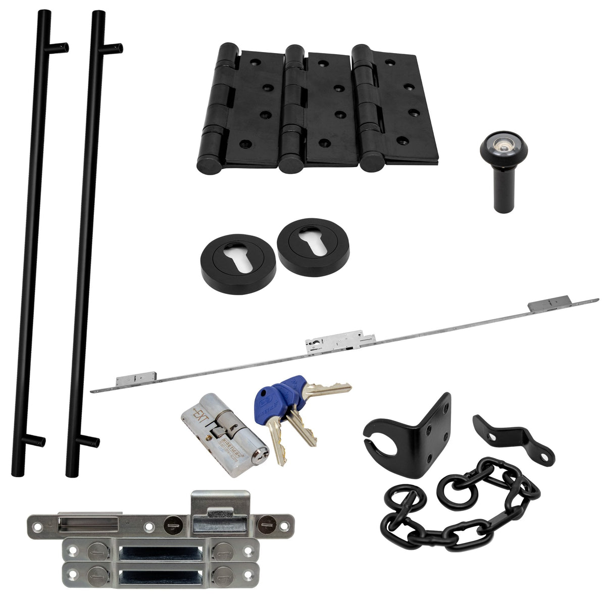 External Handle Rack Intelligent Hardware Circular Autolock 1500mm External Pull Handle Set ...