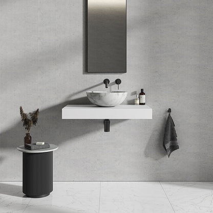 Zephyr Carrara Marble Countertop Basin 400mm