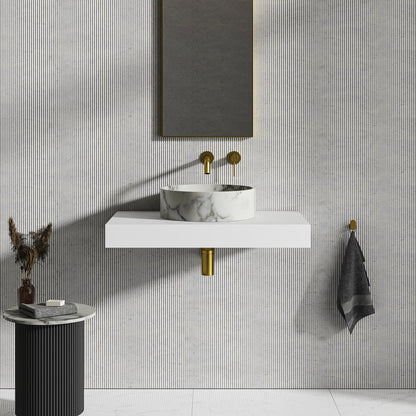 Arc Arabescato Marble Countertop Basin 400mm