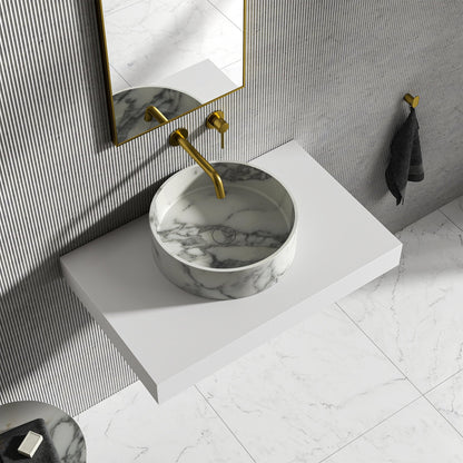 Arc Arabescato Marble Countertop Basin 400mm