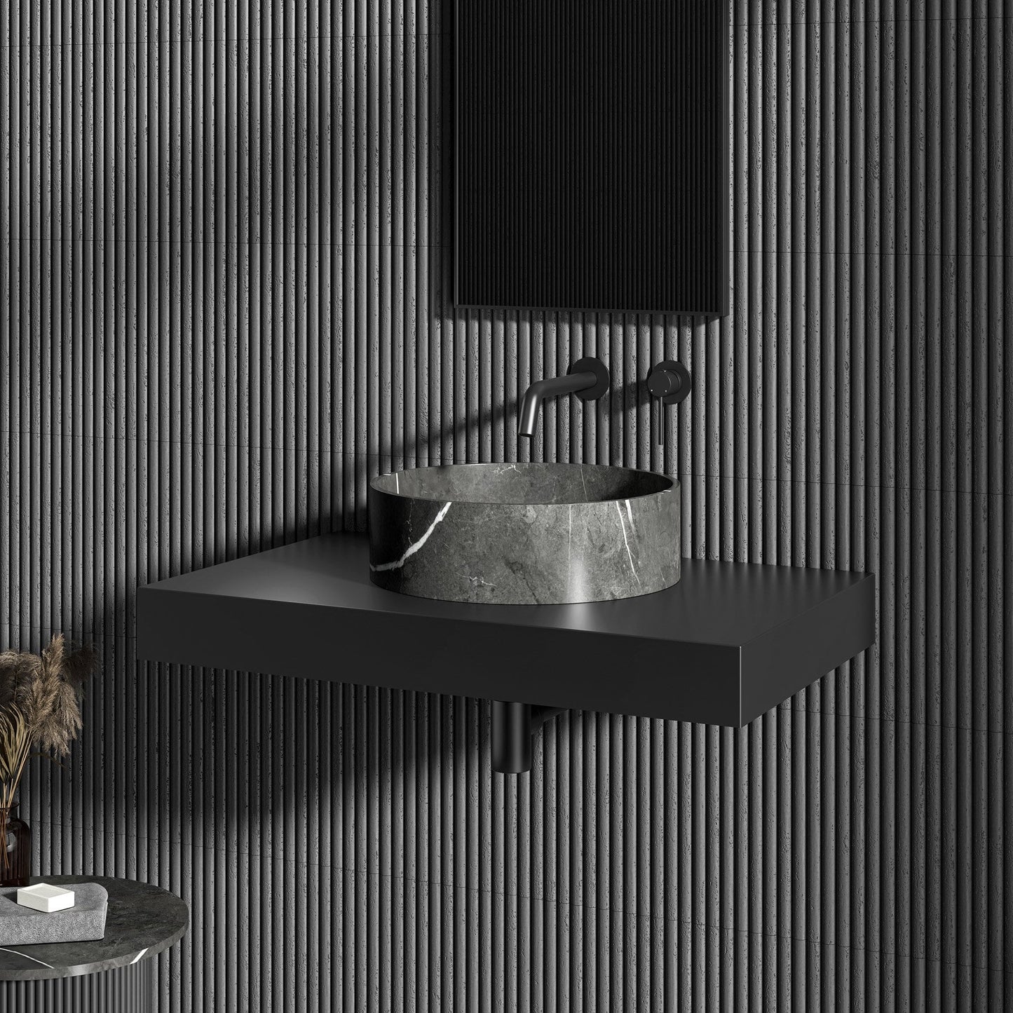 Arc Pietra Grey Marble Countertop Basin 400mm