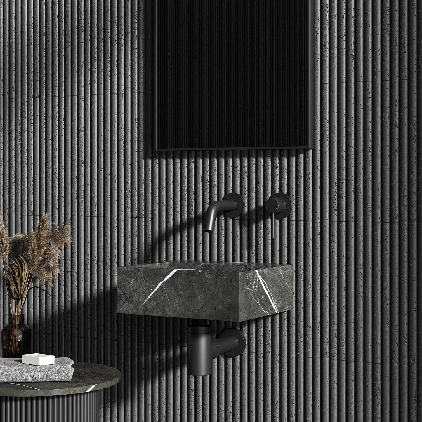 Craft Pietra Grey Marble Wall Hung Basin 300mm