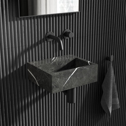 Craft Pietra Grey Marble Wall Hung Basin 300mm